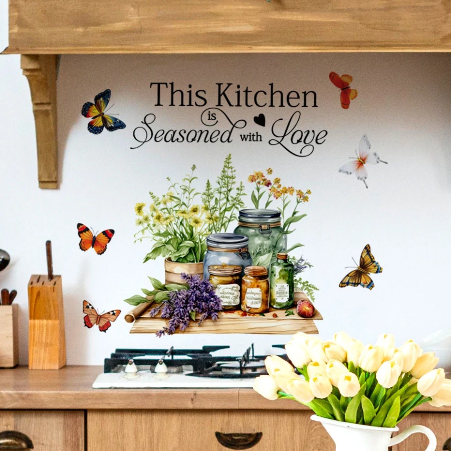Home Cooking Quotes - Mutfak Bitkileri Yemek Sanatı Kelebek Çiçek