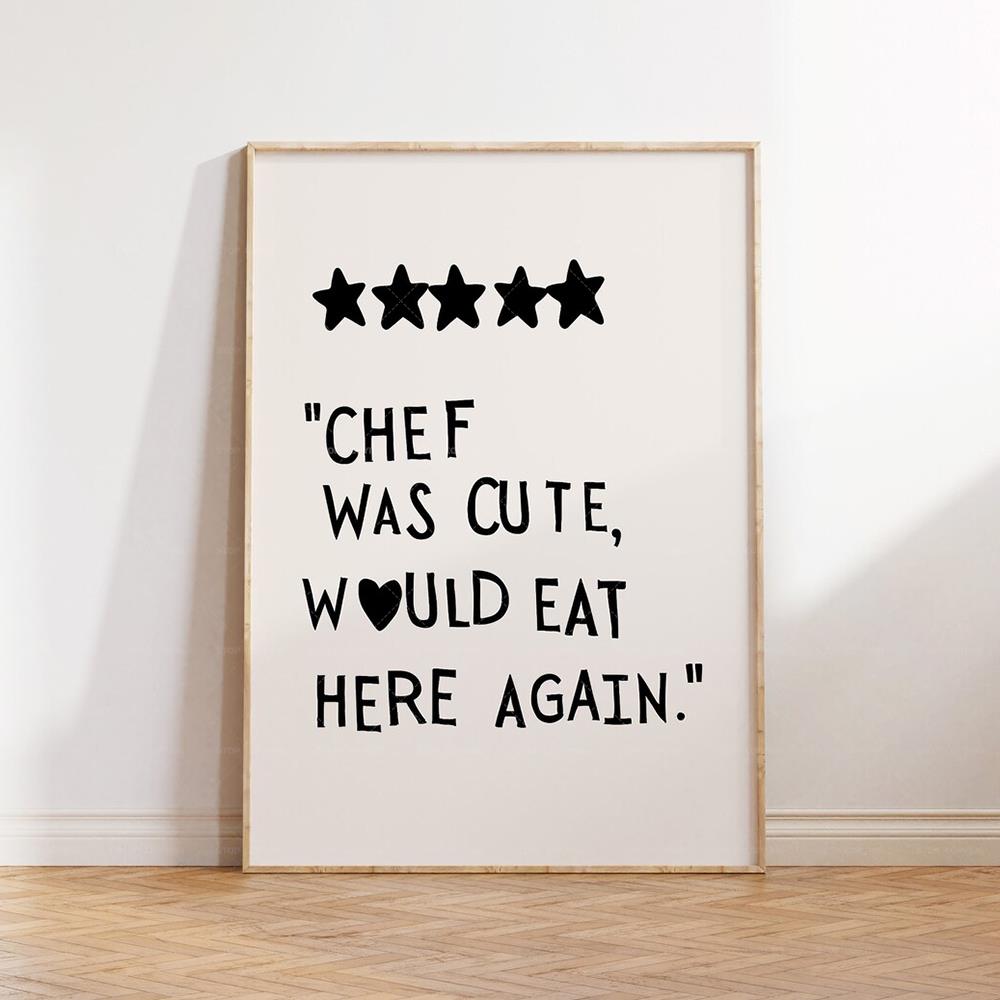 Minimalist Kalp Siyah Şef Moti - Home Cooking Quotes incelemesi ve fiyatı