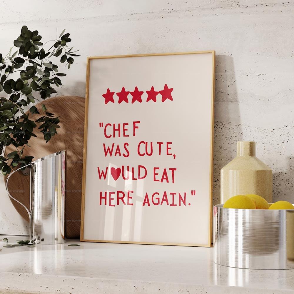 Minimalist Kalp Siyah Şef Moti - Home Cooking Quotes incelemesi ve fiyatı