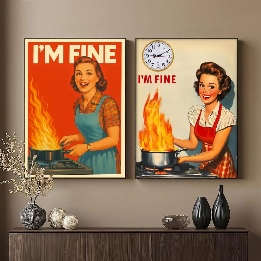 Retro Mutfak HD Duvar Sanatı P - Home Cooking Quotes incelemesi ve fiyatı