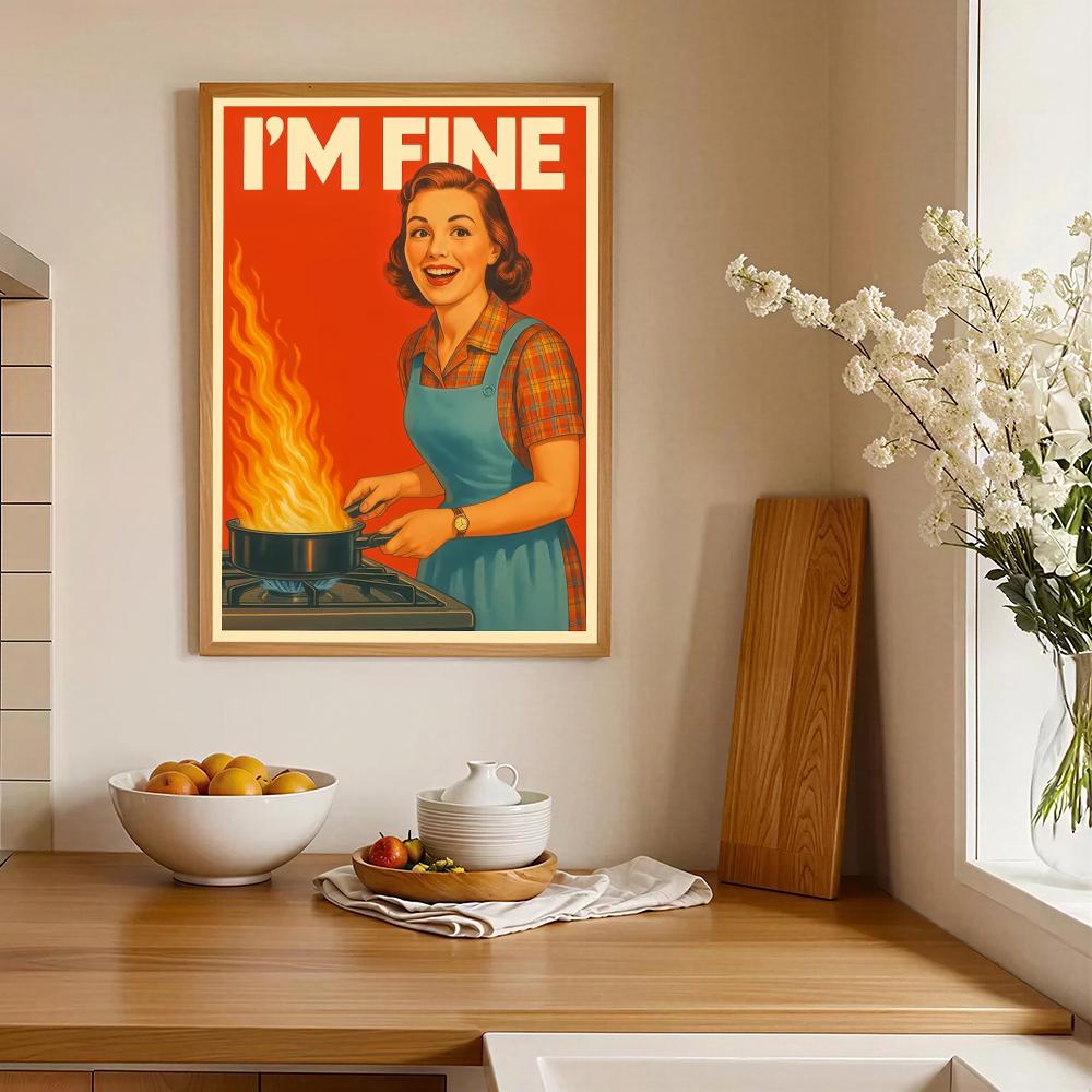 Retro Mutfak HD Duvar Sanatı P - Home Cooking Quotes incelemesi ve fiyatı