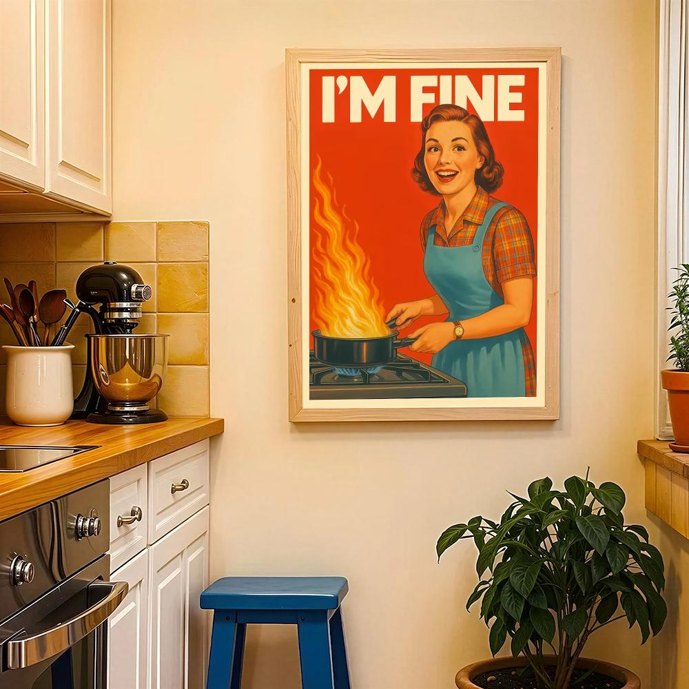 Retro Mutfak HD Duvar Sanatı P - Home Cooking Quotes incelemesi ve fiyatı